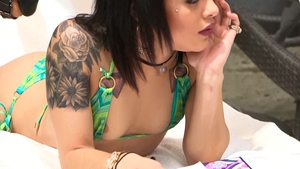 MomsBangTeens - Wet and inked Isis Love pussy licking outdoors