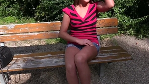 Public Pickups: Brunette Kristina Miller deepthroat XXX