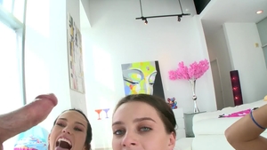 Swallowed: Busty Lana Rhoades brunette throat fucking porn