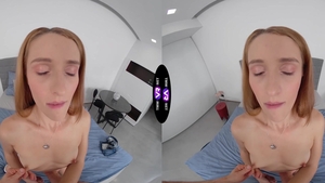 TMWVR Network: Flat boyfriend dick sucking on the couch